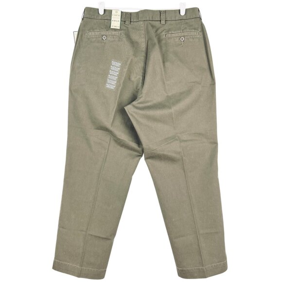 St. Johns Bay Men Vintage Casual Taupe Pants W38 L29 Relaxed Fit 100% Cotton NWT - Picture 2 of 12